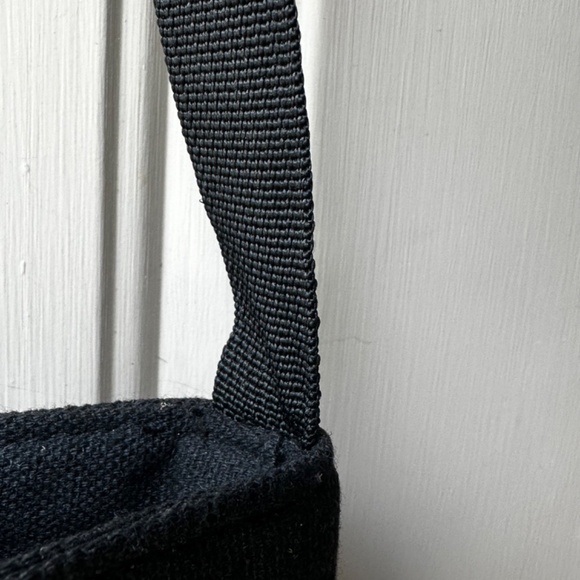 Dreams Black Canvas print Unicorn front adjustable strap Crossbody Bag. - Picture 9 of 12